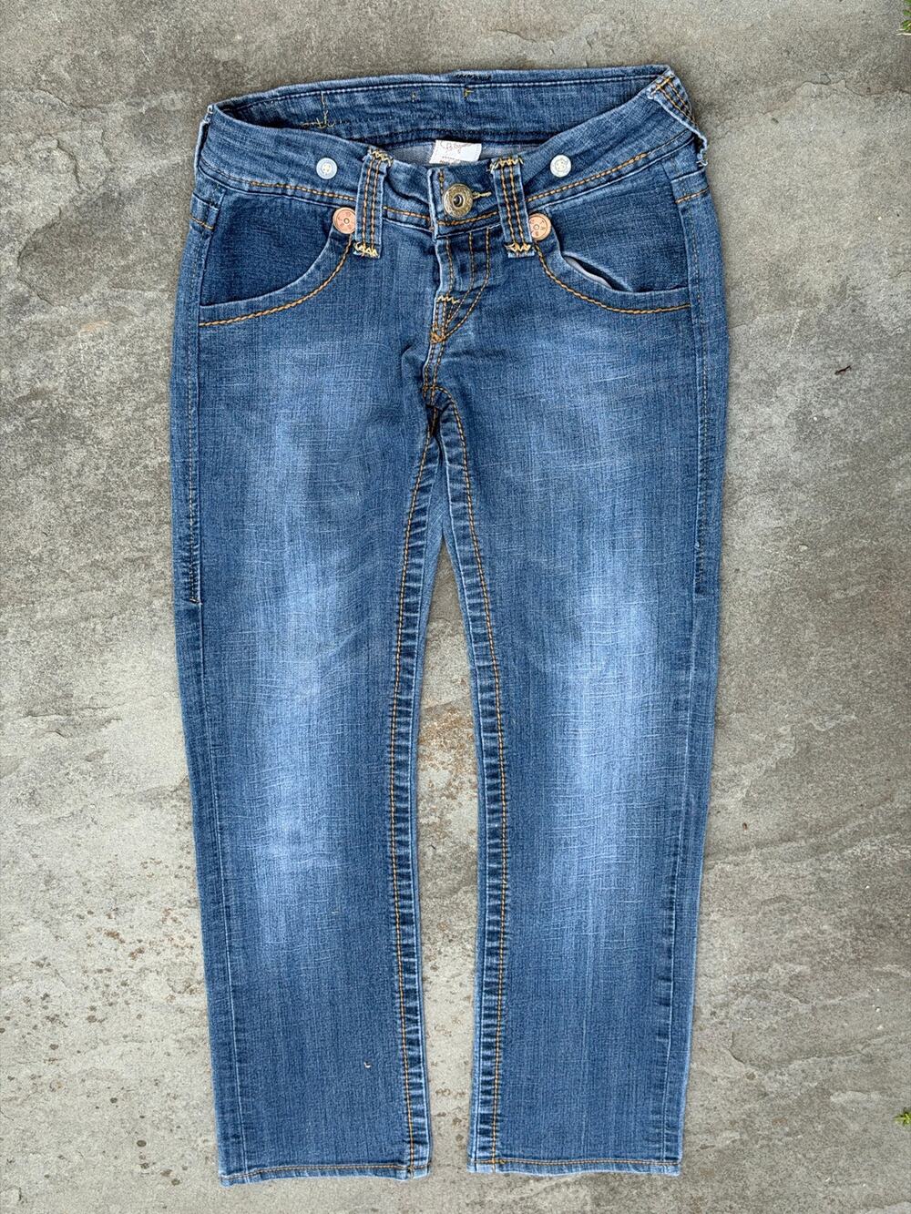 Vintage True Religion Joey Low Rise Straight Jeans Size 27 Made in USA